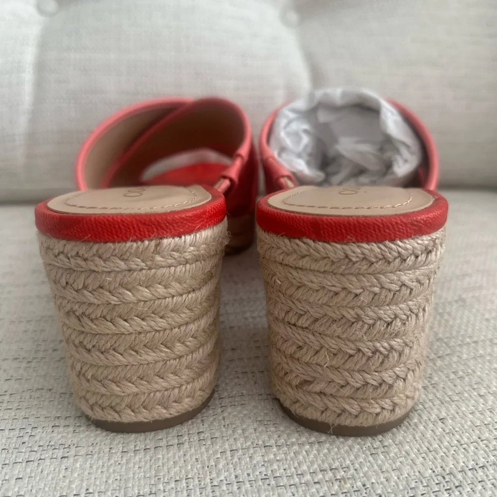 Coach Sloan Espadrille Pink Lemonade/Pop Red size 9M